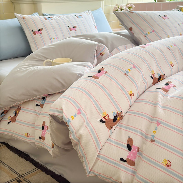 Soft Cotton Cartoon Bedding Set
