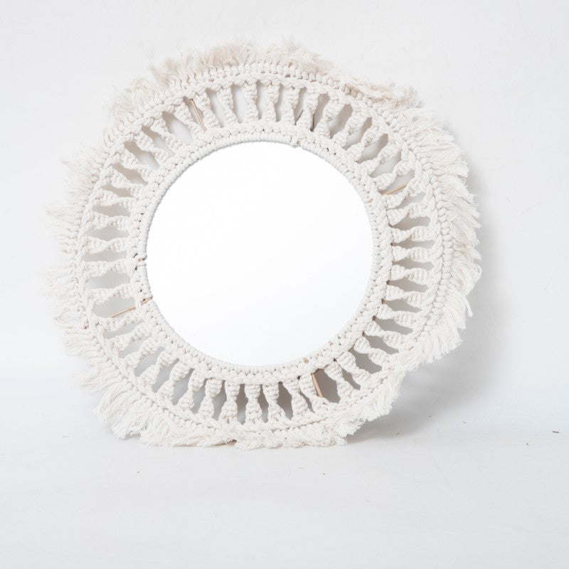 Round Macrame Wall Mirror