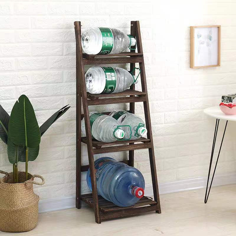 Multi-Tiered Wooden Ladder Shelf