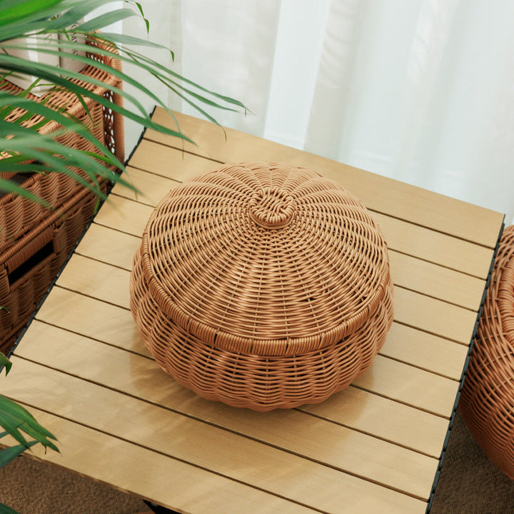 Handcrafted Natural Fiber Storage Container