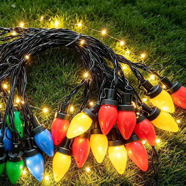 Large classic bulb LED patio string lights