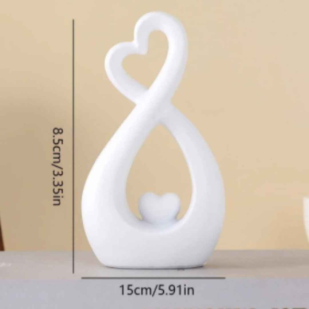 Infinity Heart-Shaped Sculpture