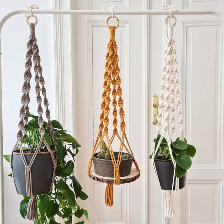 Macrame Wall Hanging Decor with Braided Design