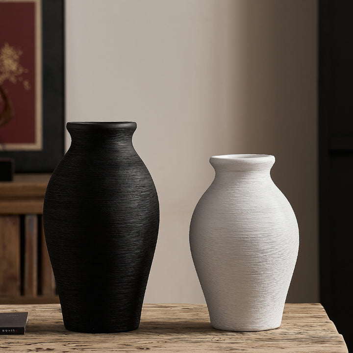 Elegant ceramic vase with textured design