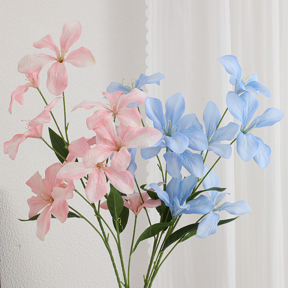 Artificial orchid flower branch with delicate flowers