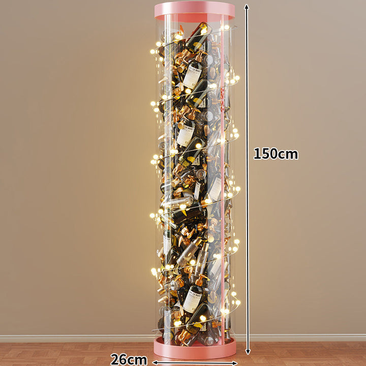 Tall Clear Acrylic Vertical Display Cylinder for Mini Perfume & Sample Bottle Collection
