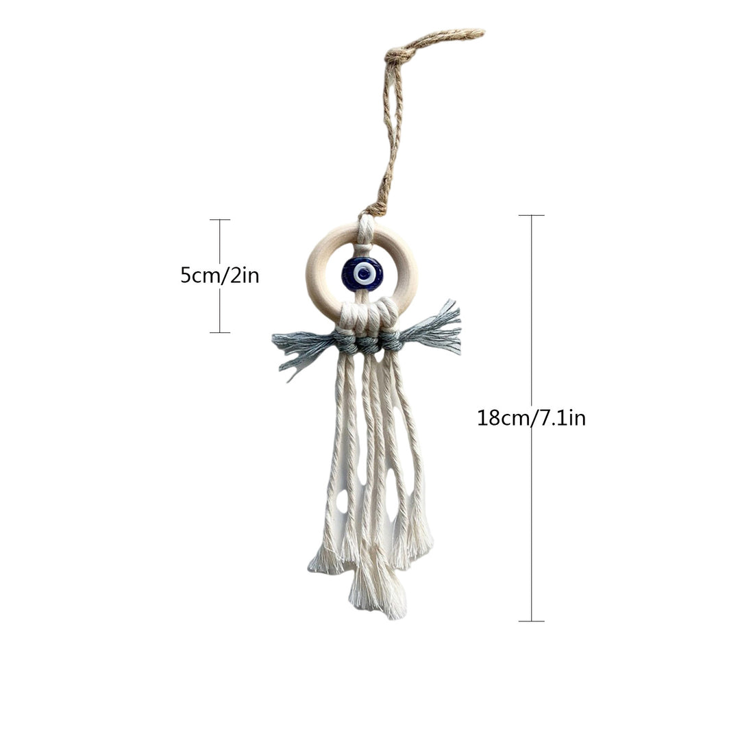 Decorative Macrame Wall Hanging with Evil Eye Design