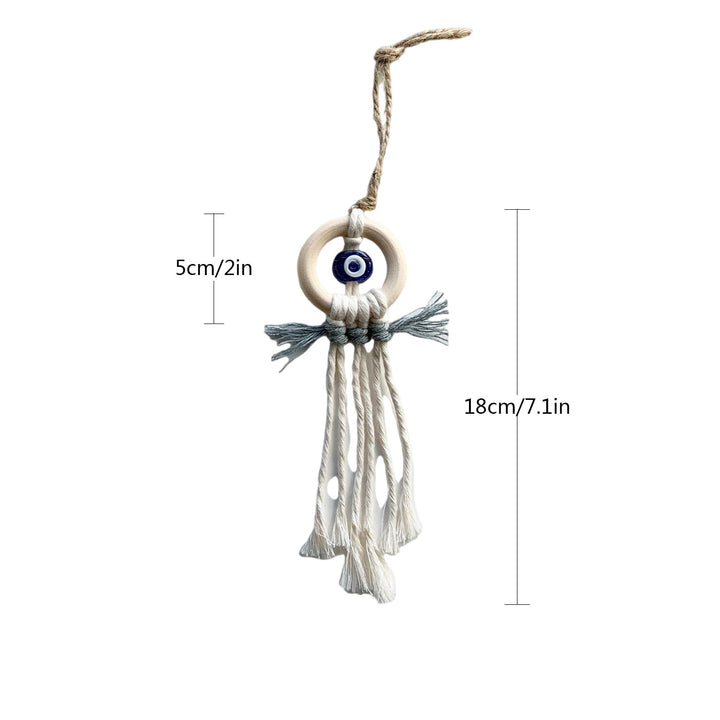 Decorative Macrame Wall Hanging with Evil Eye Design