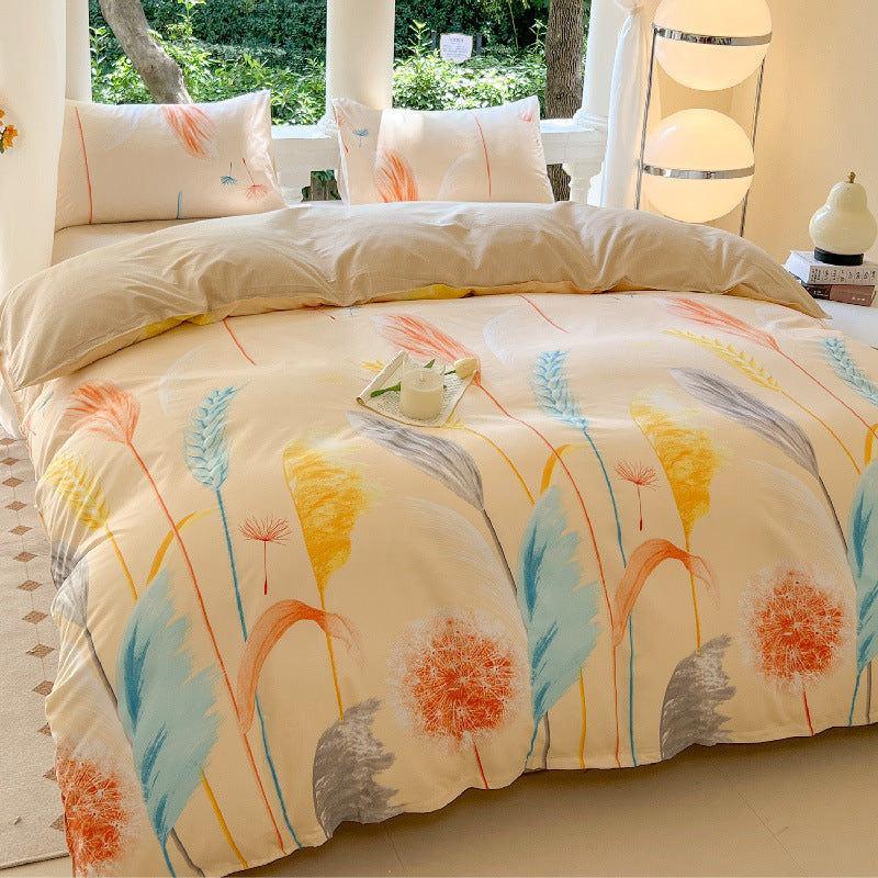 Playful Cartoon Dog-Themed Bedding Set
