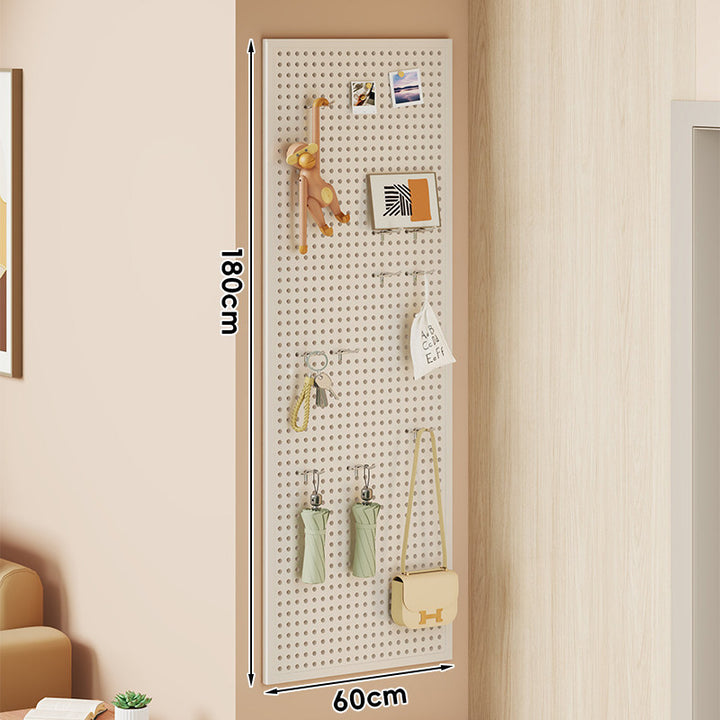 Wall-Mounted Perforated Metal Pegboard Organizer Panel