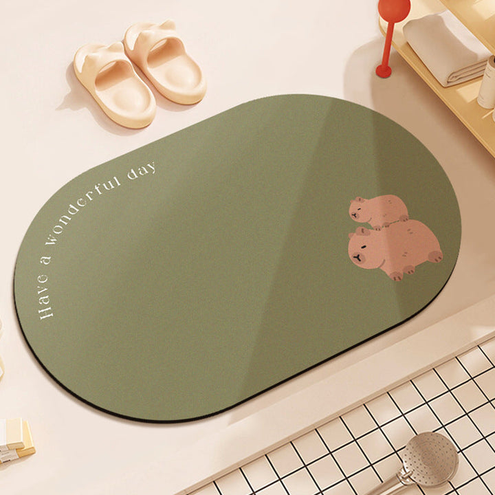 Cartoon-Themed Bathroom Mat