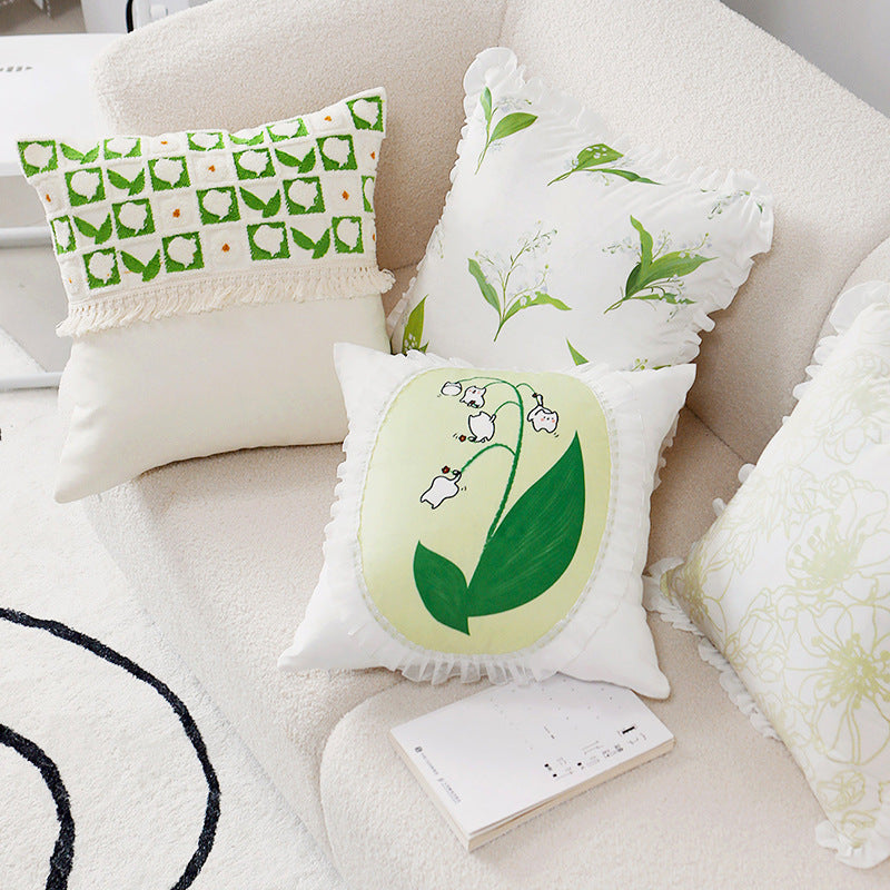 Decorative Floral Pattern Throw Pillow