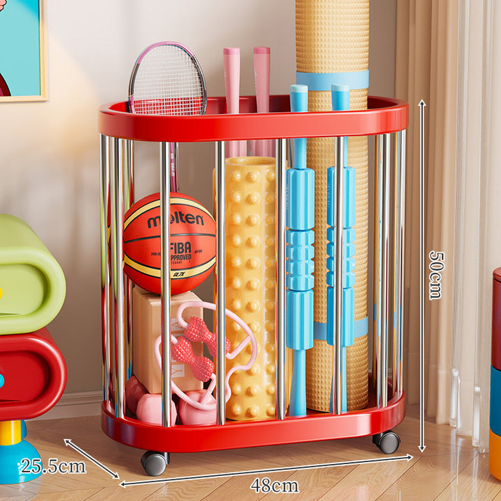 Vertical Rolling Sports Gear Organizer Rack