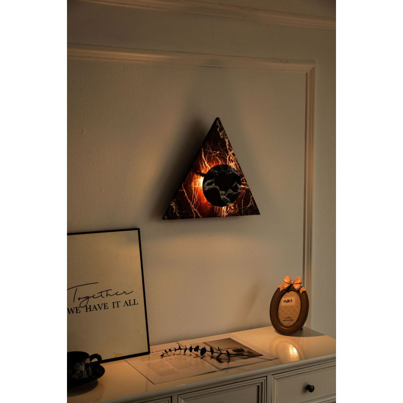 Artistic triangular wall lamp