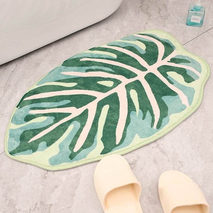 Home Decor Leaf-Shaped Bath Mat
