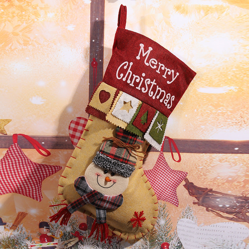 Cute Christmas stocking with reindeer motif