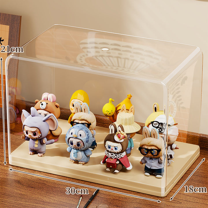 Acrylic Dustproof Display Case with Detachable Base for Collectible Figurines