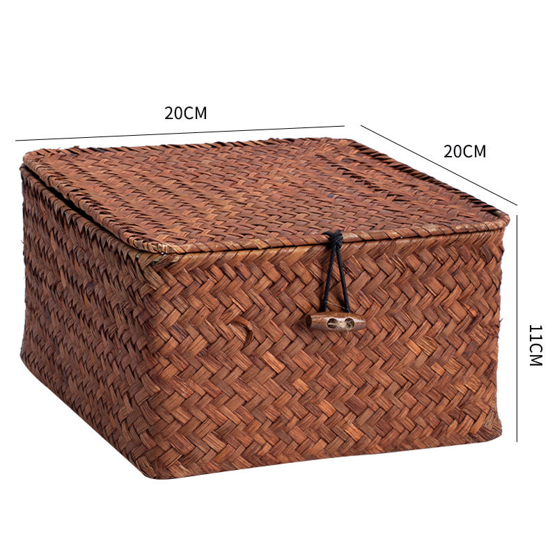 Handcrafted Rectangular Woven Storage Container