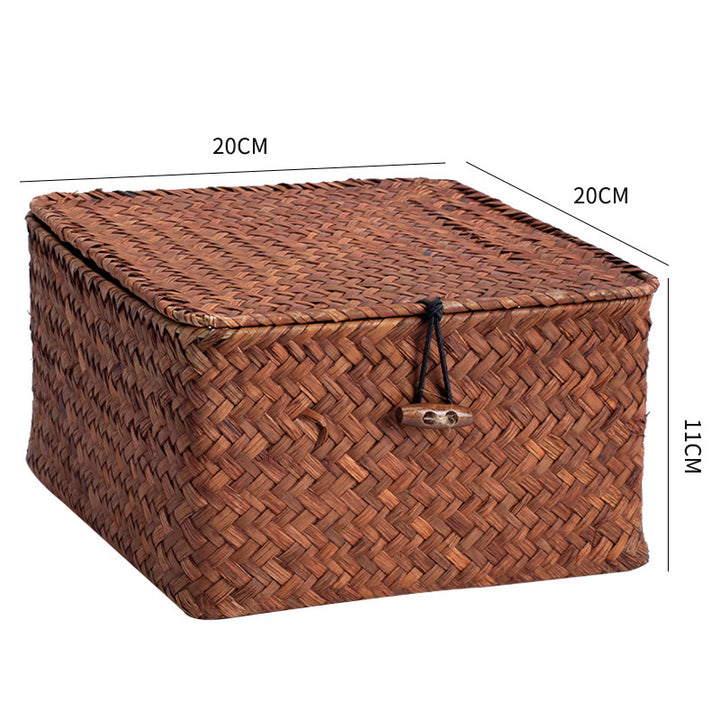 Handcrafted Rectangular Woven Storage Container