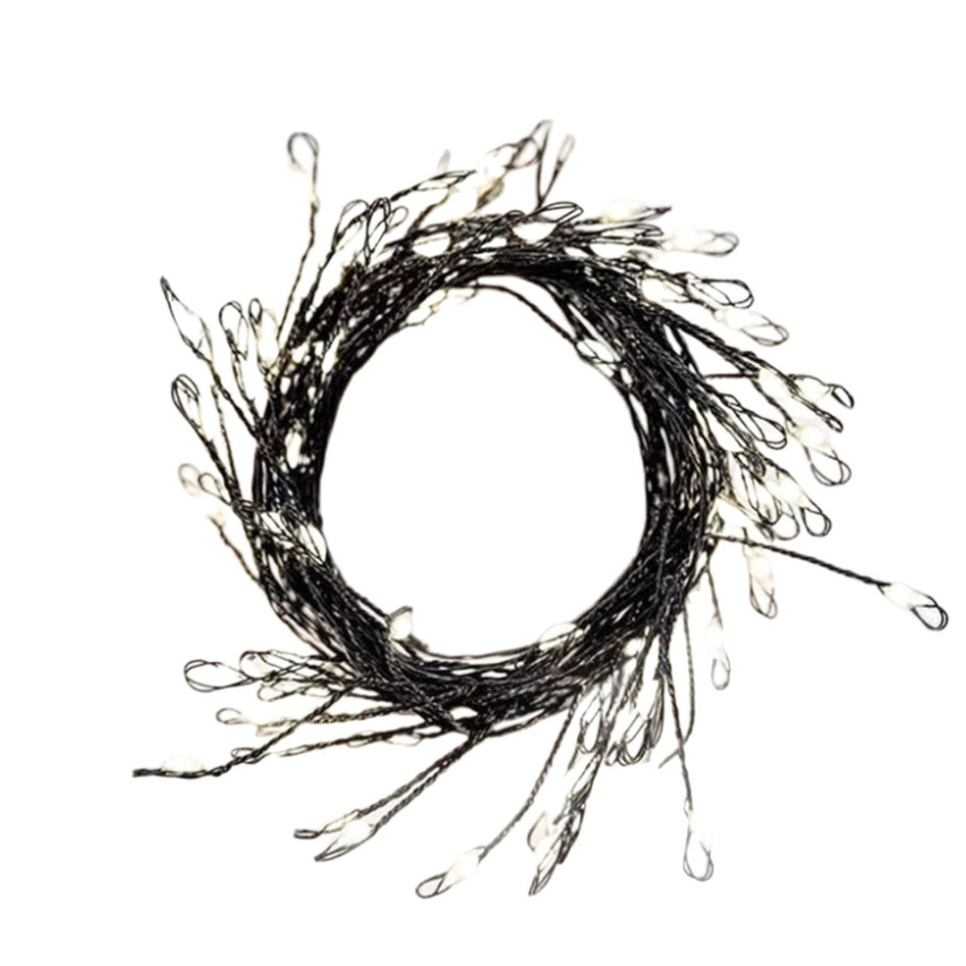Outdoor waterproof micro LED fairy lights with clear star wreath