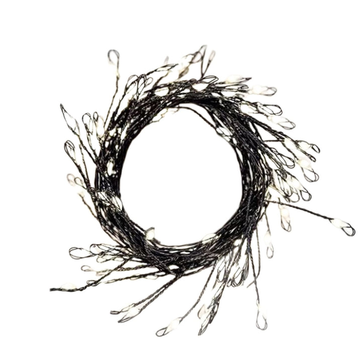 Outdoor waterproof micro LED fairy lights with clear star wreath