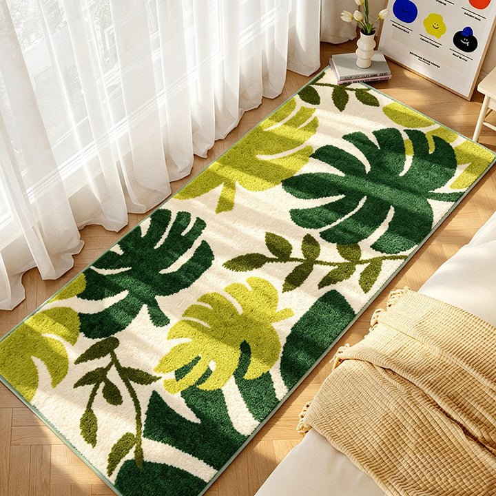 Botanical Print Area Rug for Home Decor
