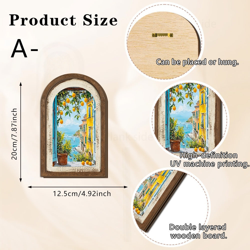 Wall decoration with lemon pattern