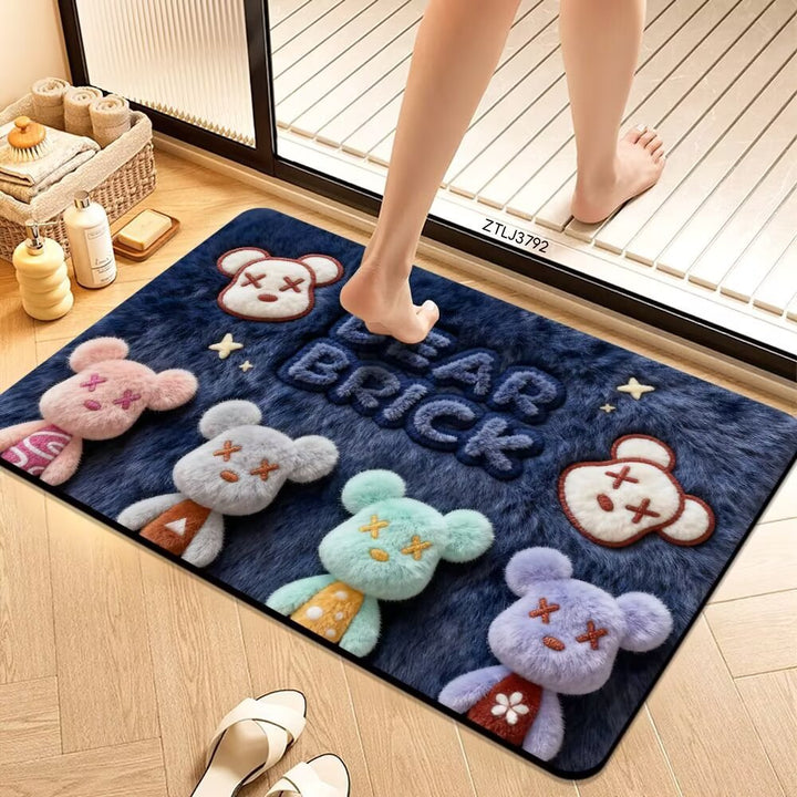 Plush Cartoon Themed Bath Mat