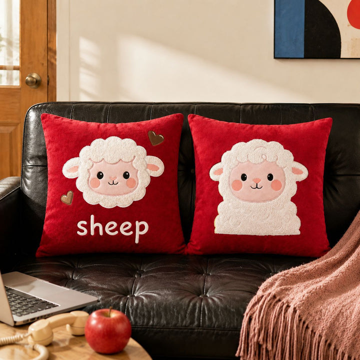 Plush Animal-Themed Throw Pillow