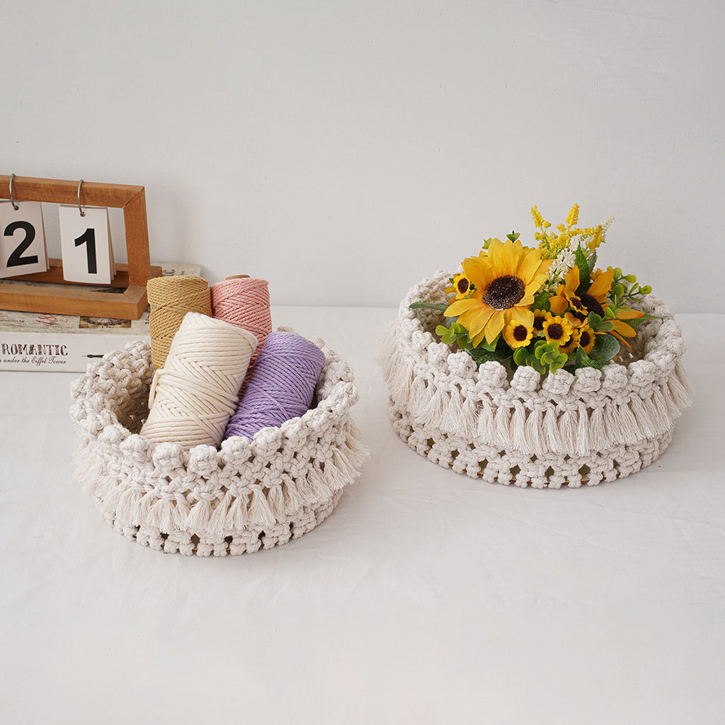 Decorative Macrame Storage Basket
