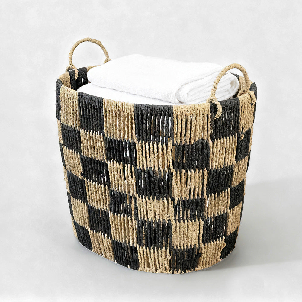 Stylish storage basket with handles