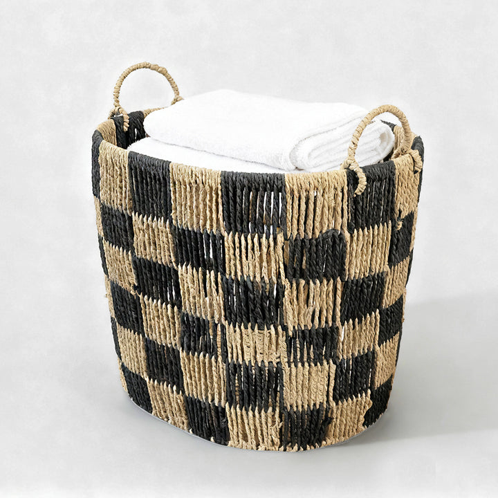 Stylish storage basket with handles