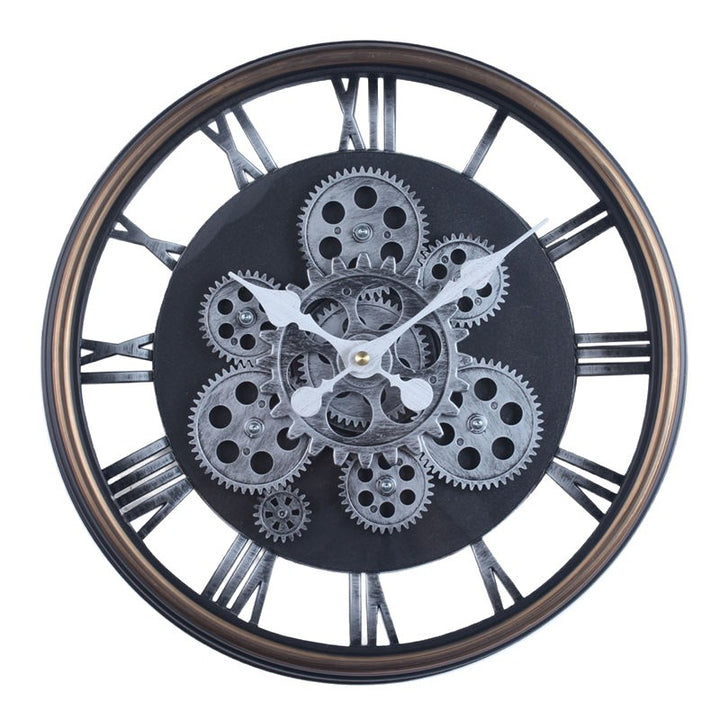 Wall Clock in Industrial Steampunk Design