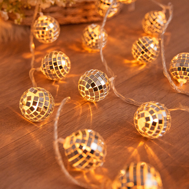 Decorative fairy lights with disco ball design