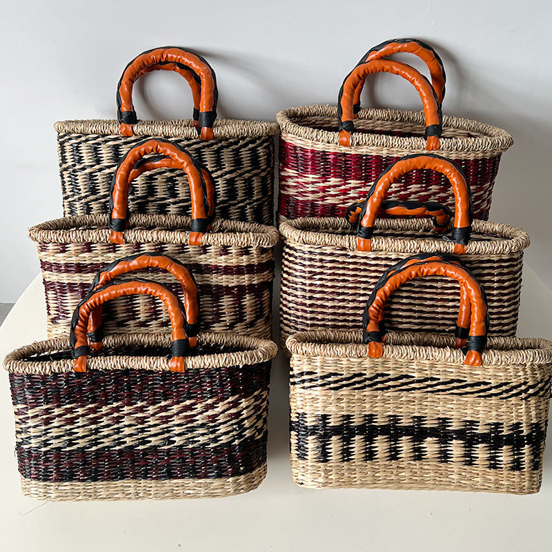 Handwoven shopping basket