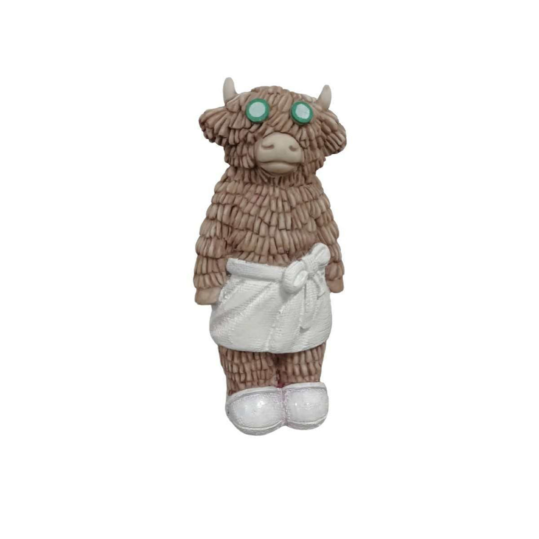 Playful Chef Cow Figurine