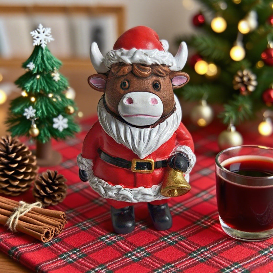 Christmas decoration figure in Highlands cattle design