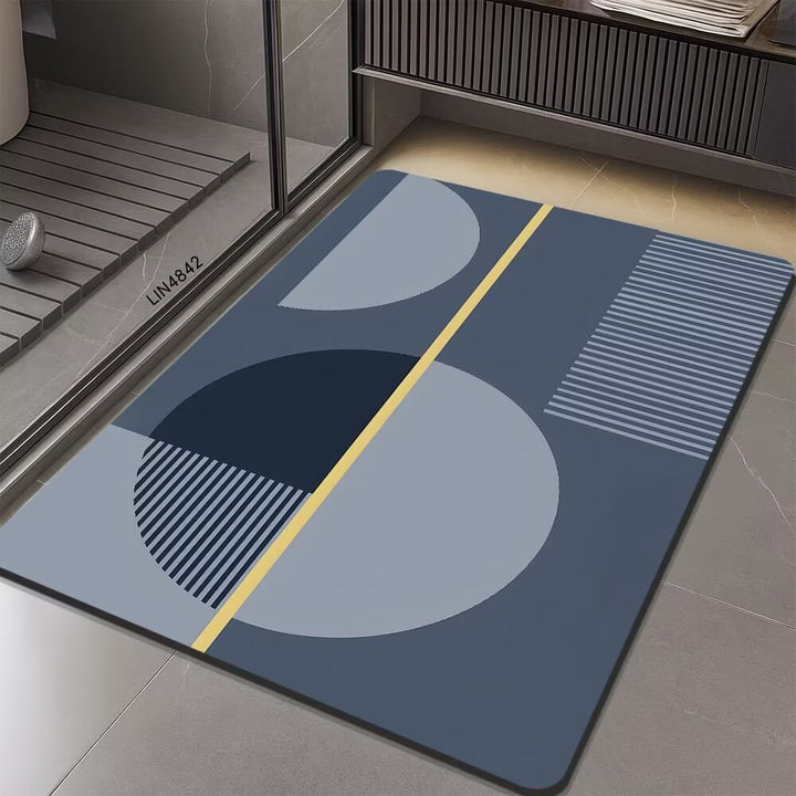 Geometric Hexagonal Pattern Bath Mat