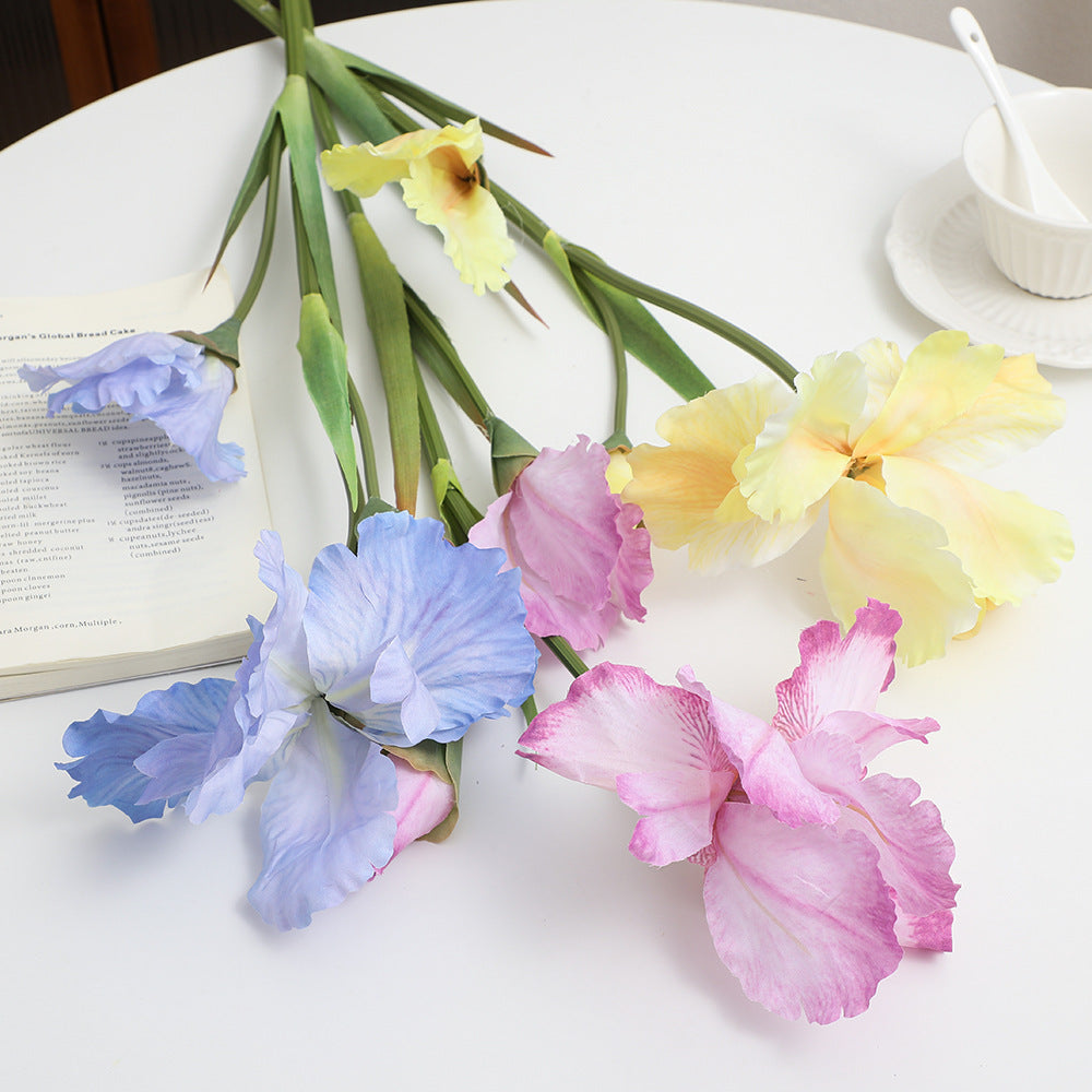 Artificial Iris Flower Stem with Realistic Details