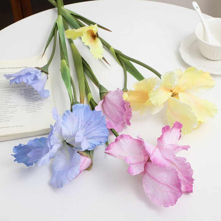 Artificial Iris Flower Stem with Realistic Details