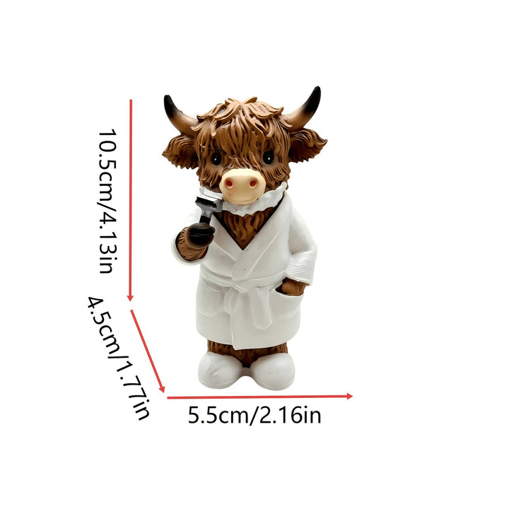 Funny Highland Cattle Bathroom Figure