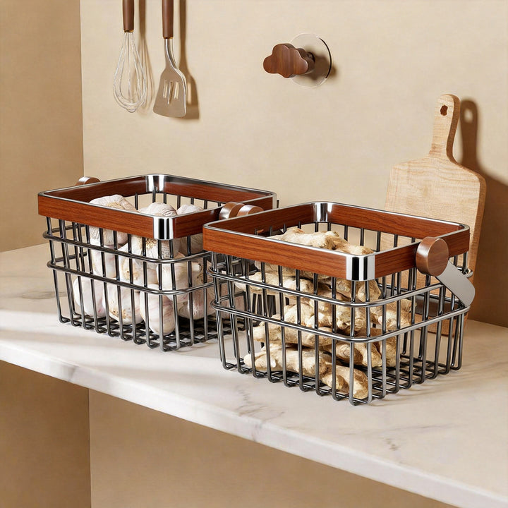 Wall-Mounted Suction Cup Mesh Storage Basket