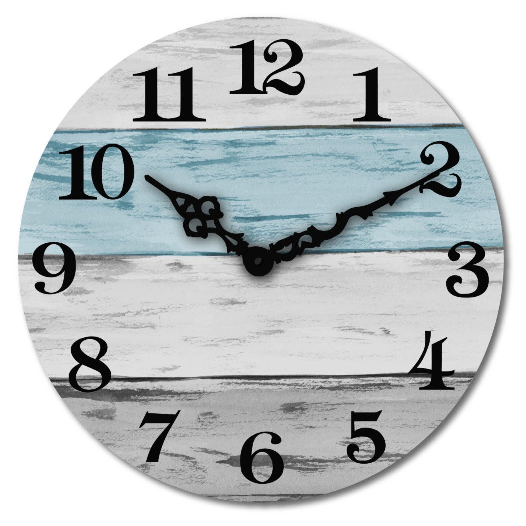 Wall clock in rustic wood design