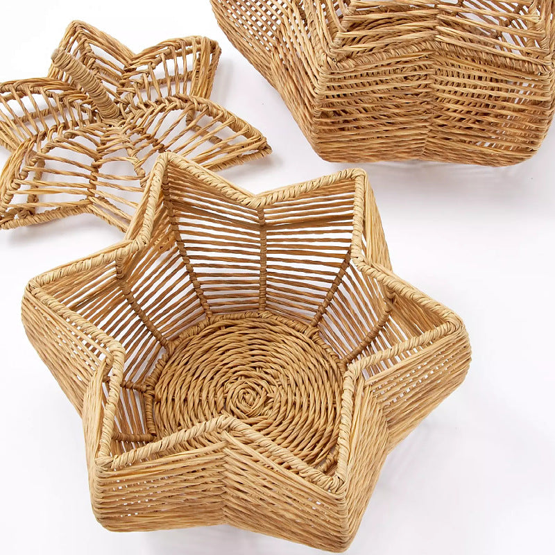 Handcrafted fruit basket in pumpkin design
