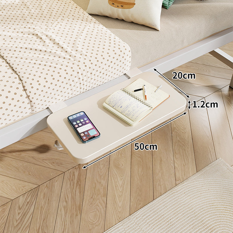 Clamp-On Floating Bedside Shelf with Bamboo Top and Slim Profile