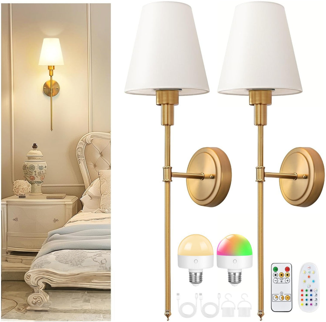 Modern elegant wall lamps set