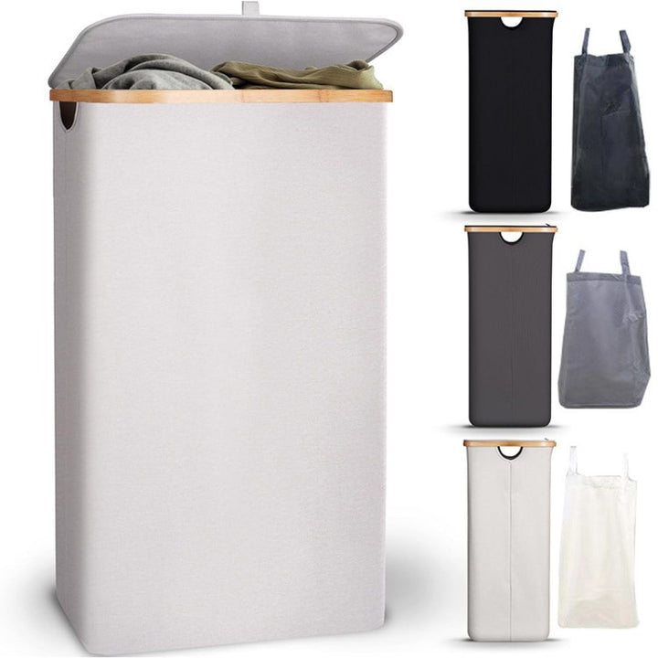 High-quality laundry container with modern lid and removable inner bag