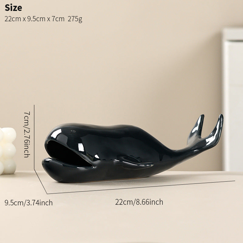 Decorative whale figure