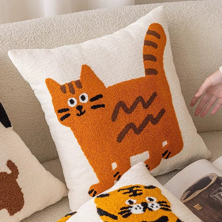 Plush Animal Print Throw Pillow