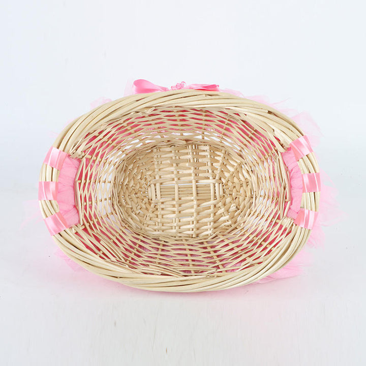 Decorative basket with ruffle detail